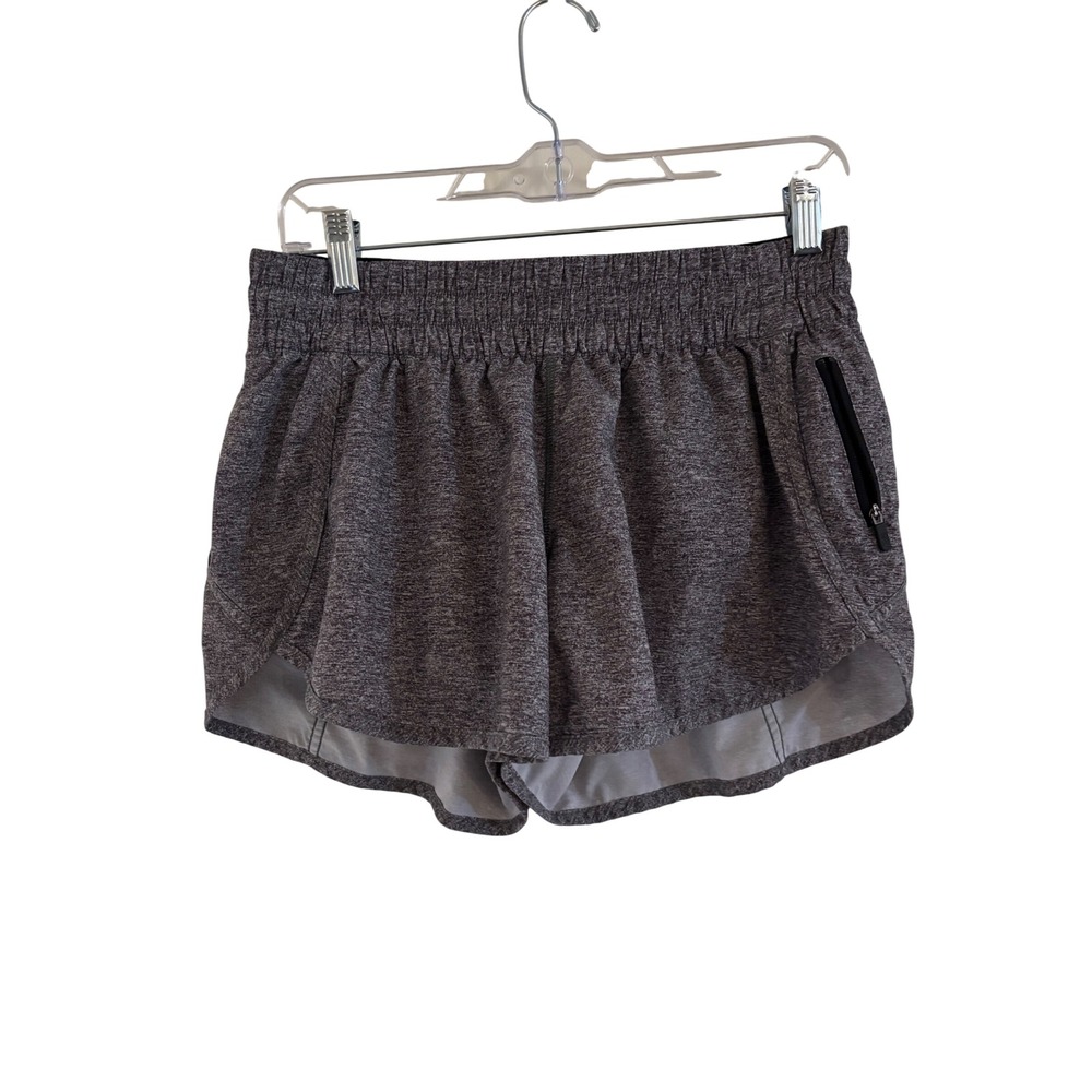 Lululemon Tracker Short V 4 Heathered Charcoal Grey Running Shorts Size 10
